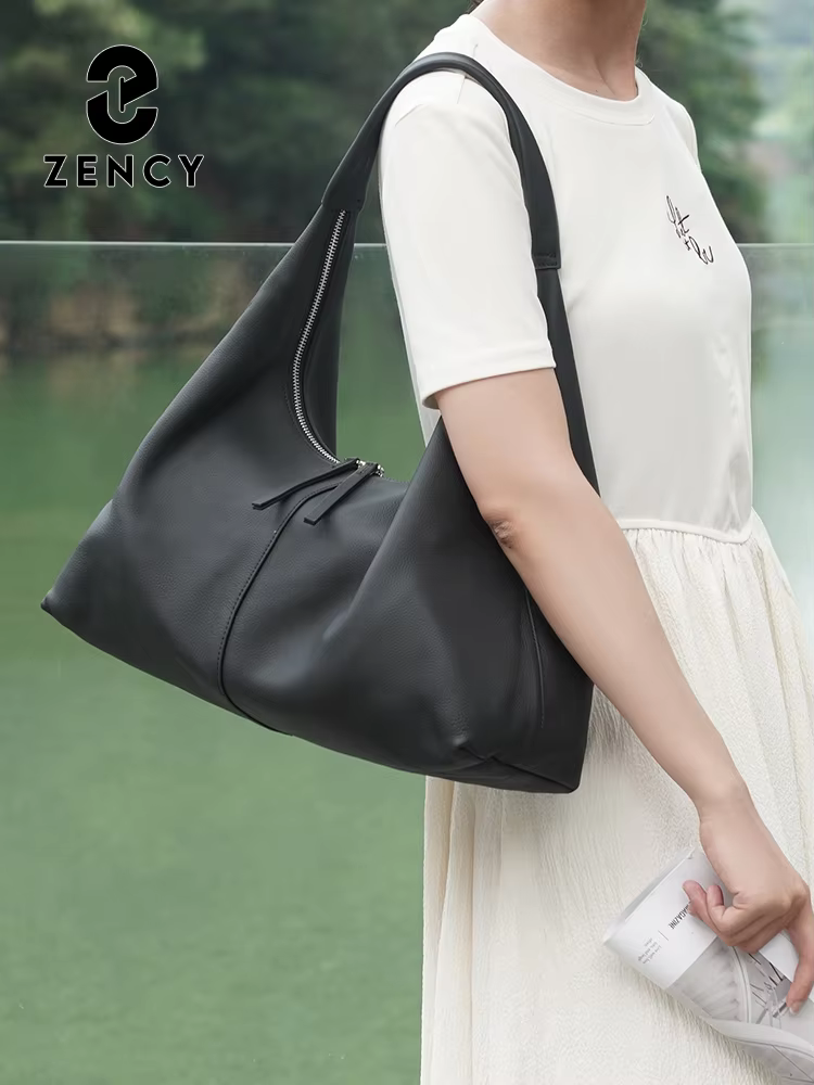 Zency Women A4 Bag Big Leather Hobo Tote Bag Handbag Shoulder Bags For Shopping Work Tote Bags for OL