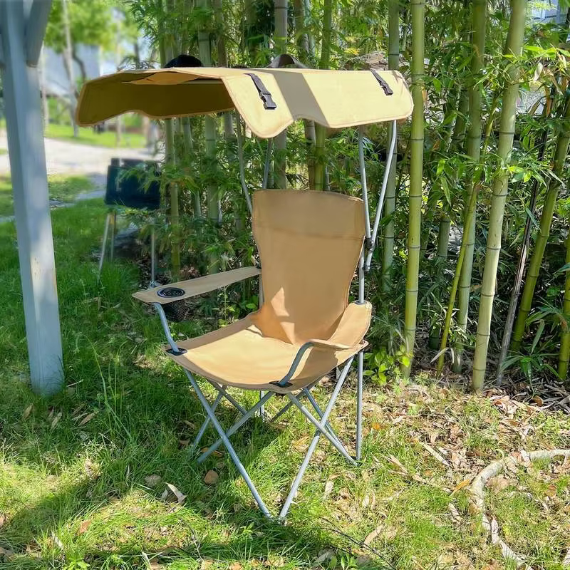 Portátil guarda-sol pesca piquenique churrasco acampamento ao ar livre cadeira de praia lazer dobrável tenda dossel cadeira assento confortável para ao ar livre