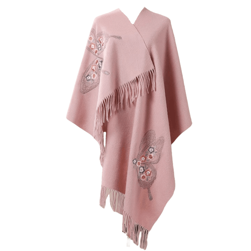 Handcrafted Su Embroidery Cashmere Scarf Luxury Gift Box 200x60cm