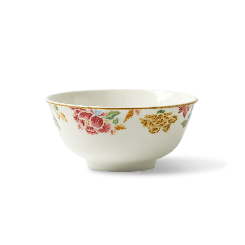 4.75’’ Chinoiserie Bone China Round Bowl – Floral Design